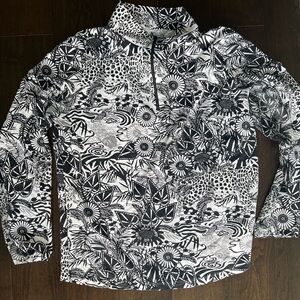 Black and White Patterned Long Sleeve Shirt